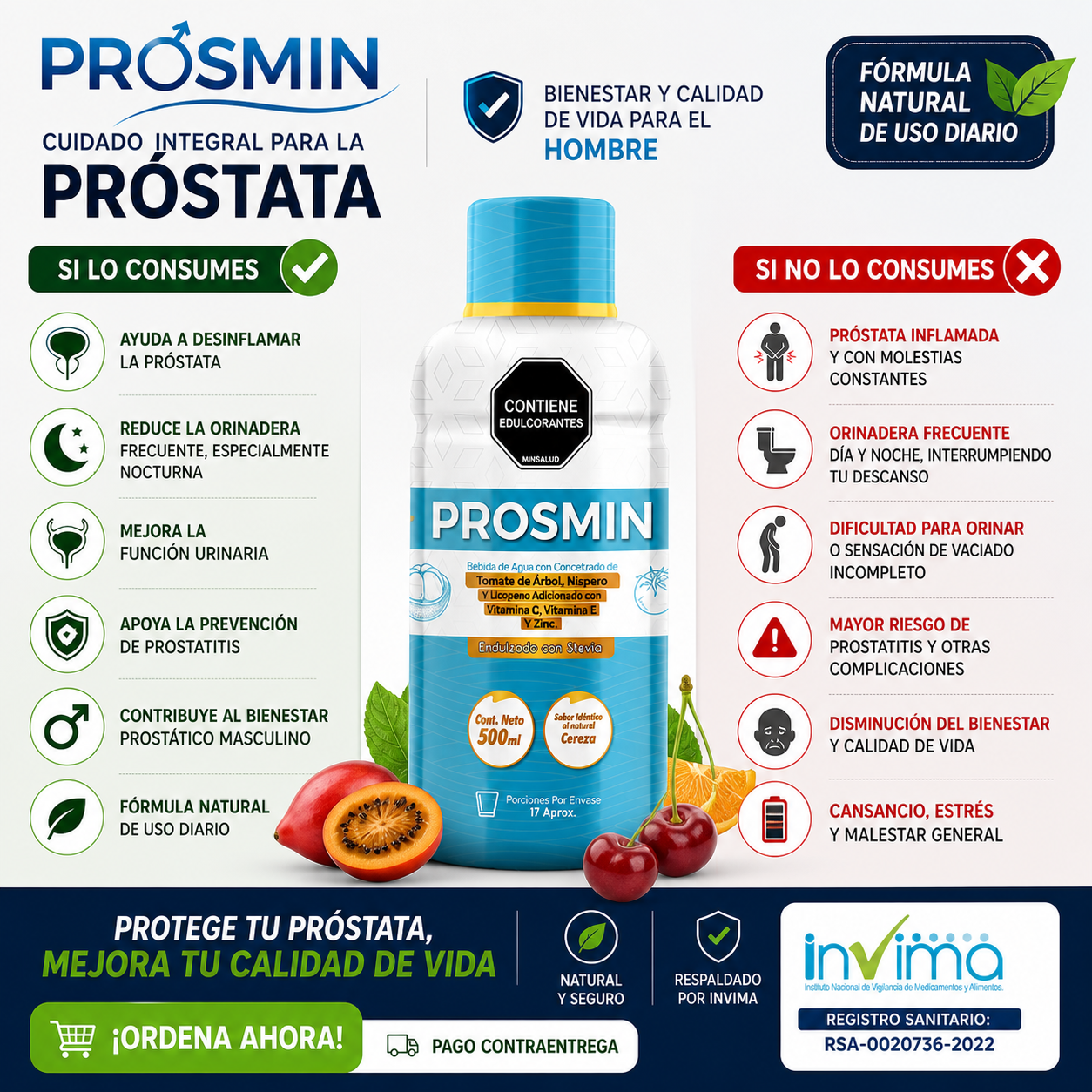PROSMIN: Suplemento Natural que Desinflama la Próstata y Mejora la Orina Masculina.