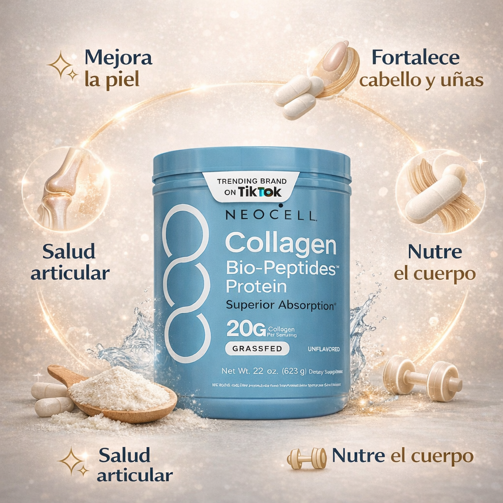Neocell: Colágeno hidrolizado de alta absorción para piel, cabello, uñas y articulaciones. ✨💪
