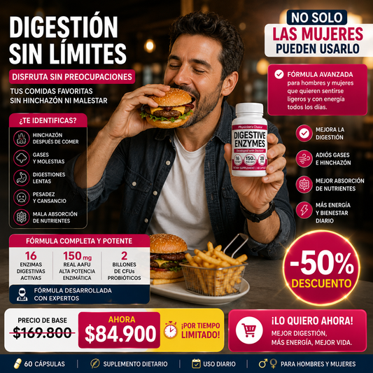 Enzimas y Probióticos para una Digestión Completa y Equilibrada.