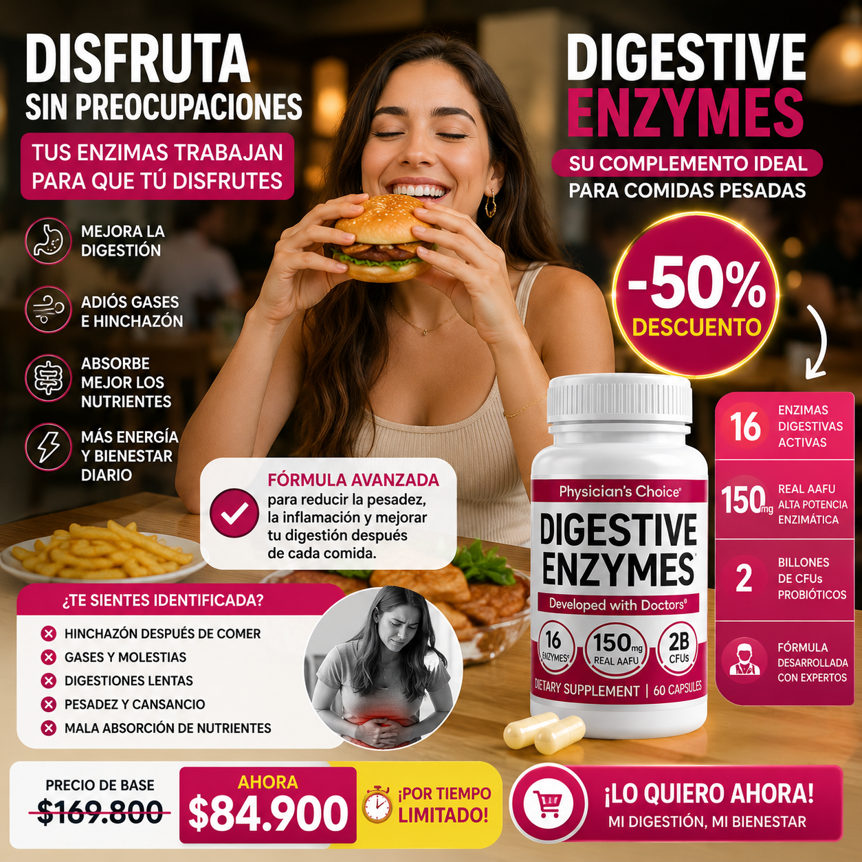 Enzimas y Probióticos para una Digestión Completa y Equilibrada.