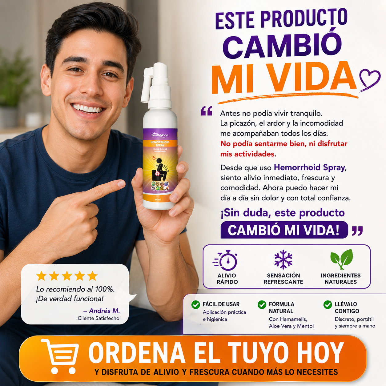 Ayuda a aliviar las molestias de las hemorroides con una sensación refrescante instantánea.